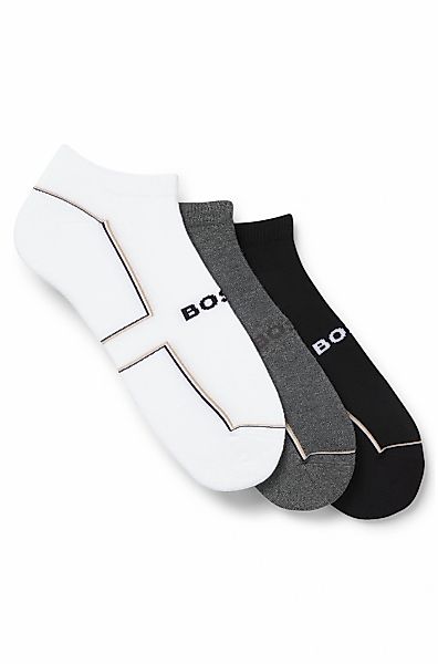 BOSS Sneakersocken "3PAS iconic plush CC", (3 Paar), kontrastfarbene Detail günstig online kaufen