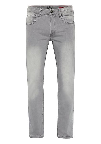 Oklahoma Jeans Straight-Jeans in hellgrauer Waschung günstig online kaufen