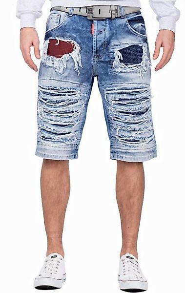 Cipo & Baxx Jeansshorts Kurze Hose BA-CK219 Blue W42 mit Destroyed Effekten günstig online kaufen