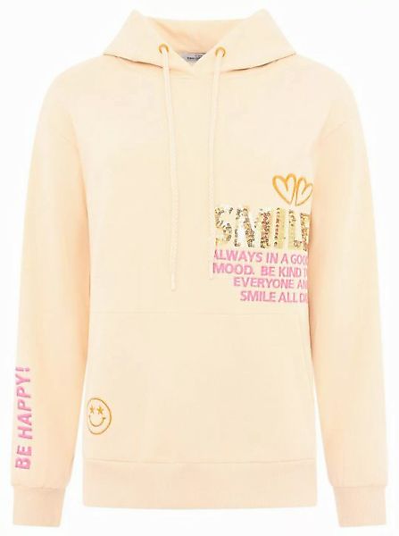 Zwillingsherz Hoodie Smile - Good Vibes Only Baumwolle, Fronttaschen, innen günstig online kaufen