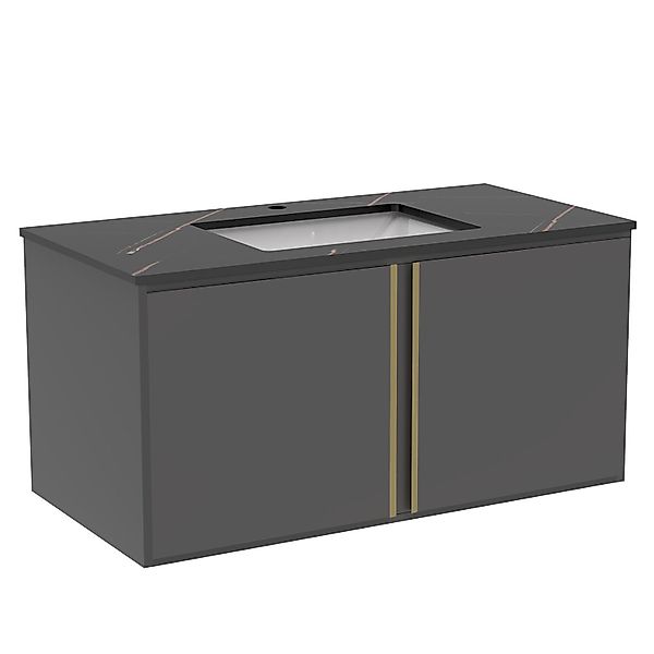 duschspa Waschtisch 60/80/100 cm Breite, Felsplatte-Becken+Sperrholzplatte günstig online kaufen