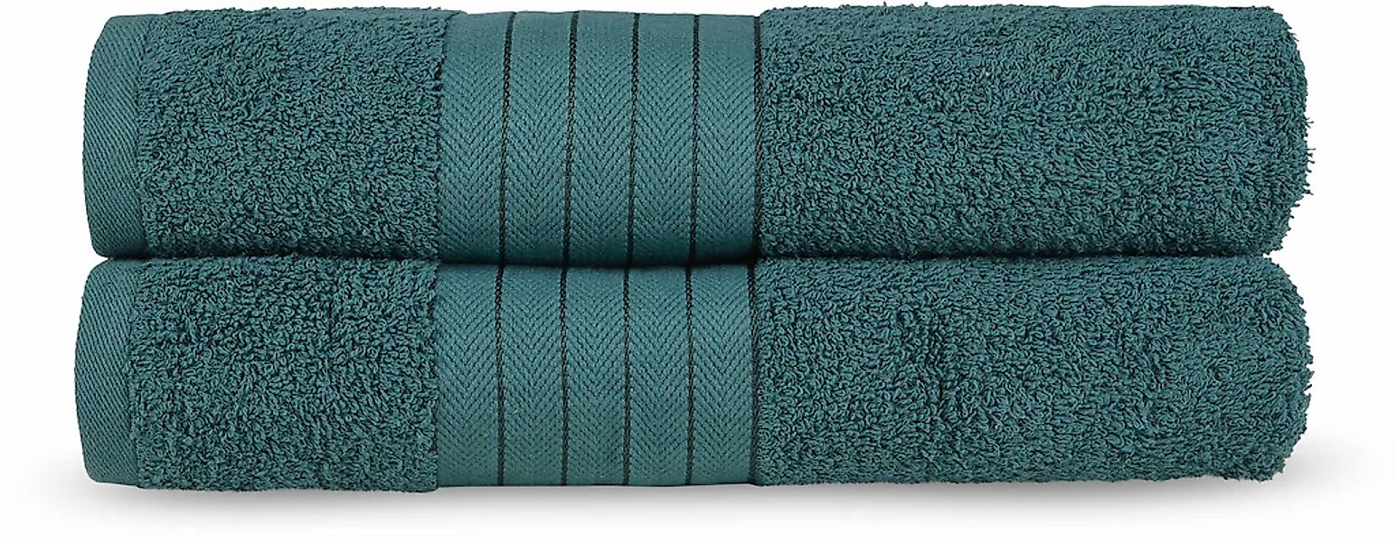 good morning Badetücher "Uni" Baumwolle, Walkfrottee, Bordüre, 500 GSM, Ein günstig online kaufen