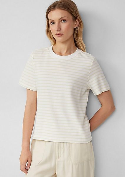 s.Oliver Kurzarmshirt T-Shirt Verkürztes T-Shirt aus Interlockjersey günstig online kaufen