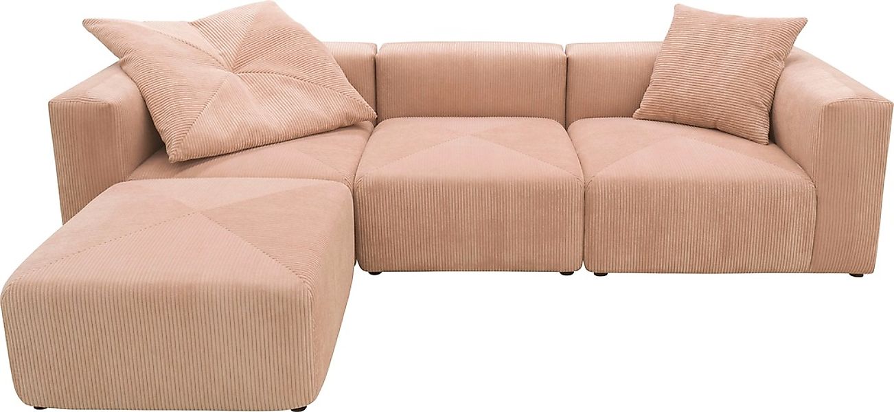 RAUM.ID Ecksofa »Gerrid L-Form«, Cord-Bezug, Modulsofa, bestehend aus Eck- günstig online kaufen