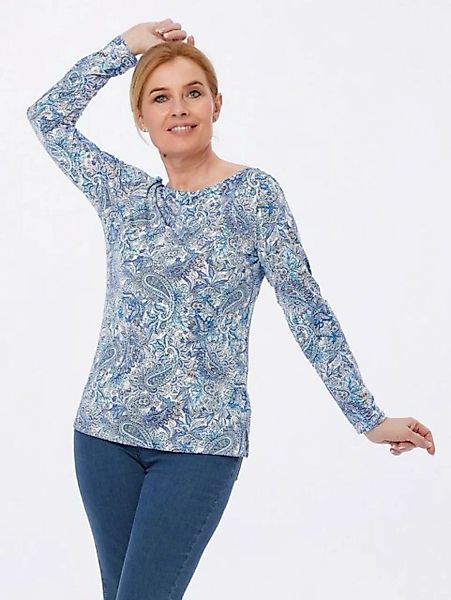 MONACO blue Print-Shirt mit Paisleydruck und Metallicspots günstig online kaufen