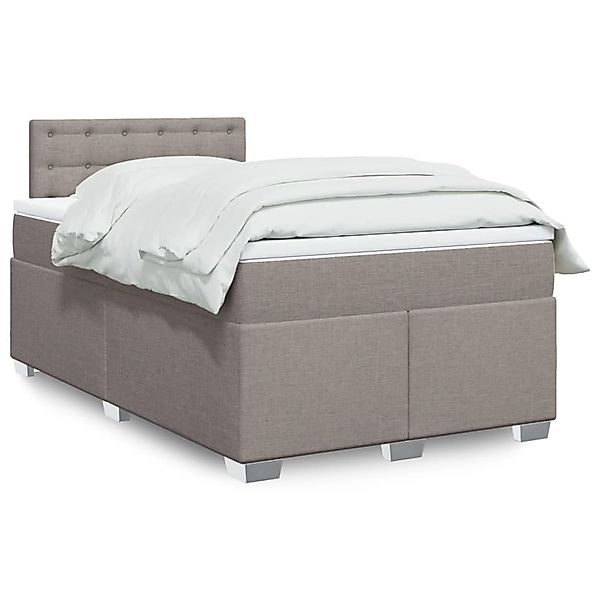 vidaXL Boxspringbett mit Matratze Taupe 120x190 cm Stoff 3288145 günstig online kaufen