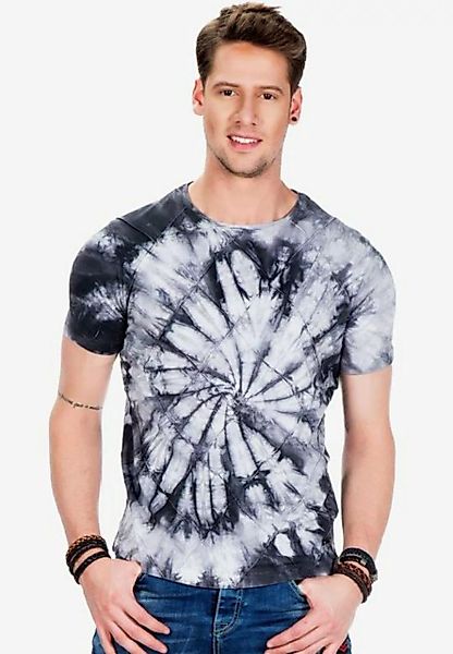 Cipo & Baxx T-Shirt mit coolem Batik-Muster günstig online kaufen
