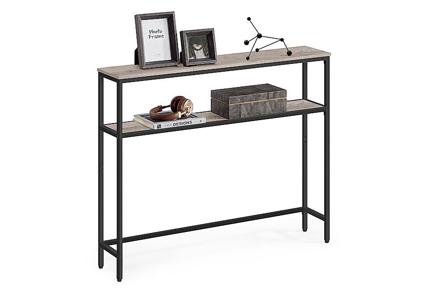 VASAGLE Konsolentisch, Konsolentisch, schmaler Sofatisch mit 2 Ablagen, 20 günstig online kaufen