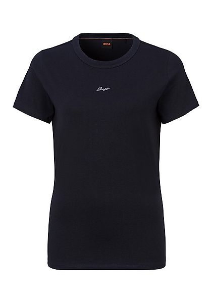 BOSS ORANGE T-Shirt Elogo Premium Damenmode mit Label-Stitching günstig online kaufen