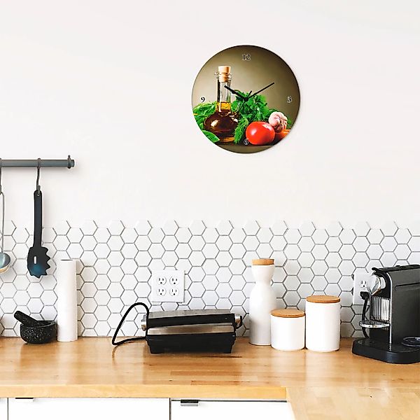Artland Wanduhr "Gesundes Gemüse und Gewürze" wahlweise mit Quarz- oder Fun günstig online kaufen