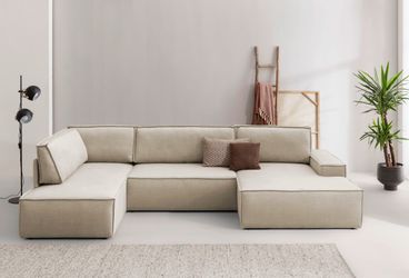 Home affaire Wohnlandschaft "SHERWOOD 329 cm, U-Form, Schlafsofa," Schlaffu günstig online kaufen