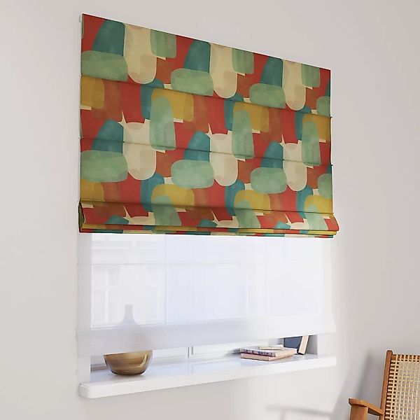 Dekoria Doppelraffrollo Duo, grün-rot, 100 x 170 cm günstig online kaufen