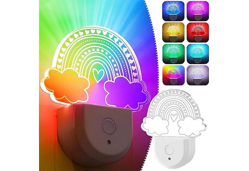 MUPOO Steckdosenleuchte Dynamisches RGB Regenbogen, Dinosaurier, Schmetterl günstig online kaufen