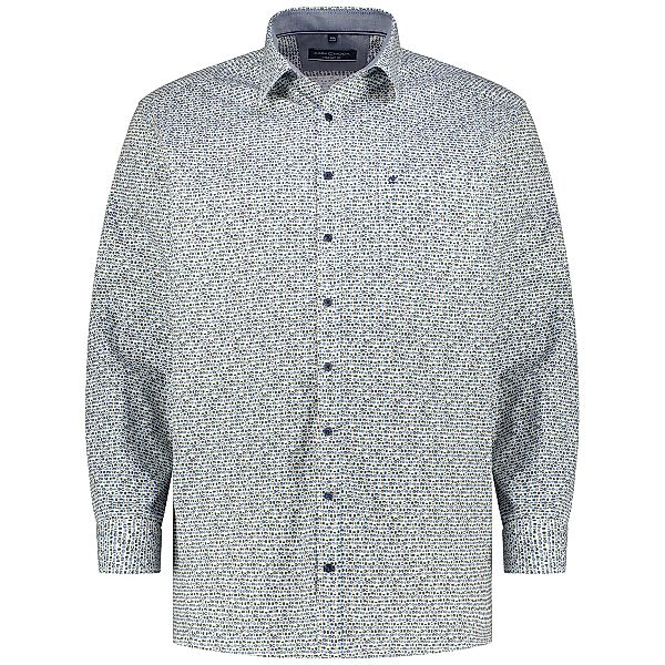 CASA MODA Freizeithemd mit Allover-Print Farbe blau Größe: 7XL günstig online kaufen