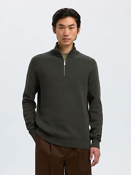 SELECTED HOMME Troyer "SLHDANE LS KNIT STRUCTURE HALF ZIP NOOS" günstig online kaufen
