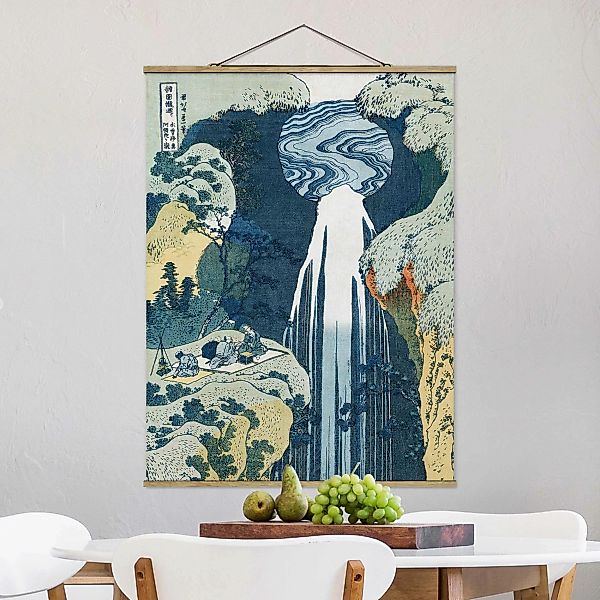 Stoffbild Kunstdruck mit Posterleisten - Hochformat Katsushika Hokusai - De günstig online kaufen