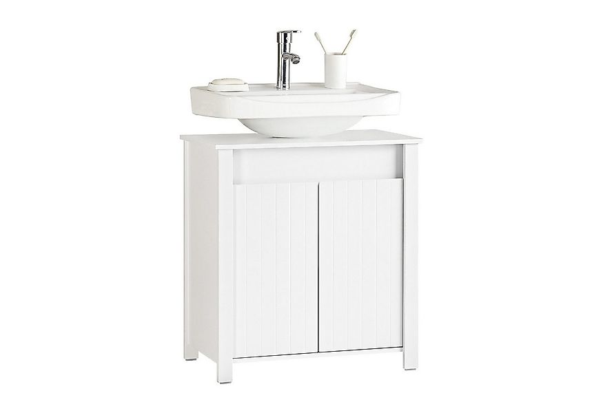 SoBuy Waschbeckenunterschrank BZR101 Badschrank Waschtisch Badezimmerschran günstig online kaufen