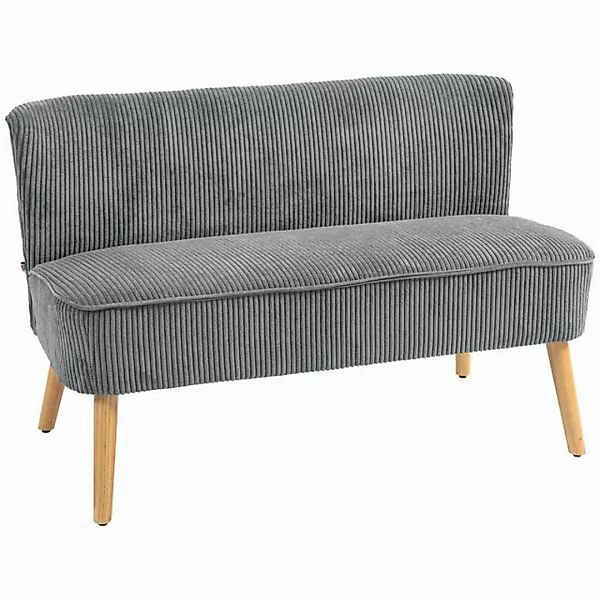 HOMCOM 2-Sitzer 2-Sitzer Stoffsofa Polstersofa Doppelsofa, Doppelsofa 1 Tei günstig online kaufen