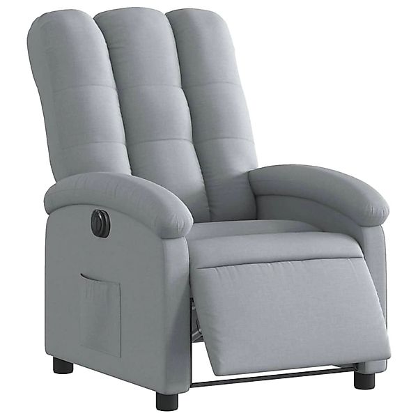 vidaXL Sessel Relaxsessel Elektrisch Hellgrau Stoff günstig online kaufen