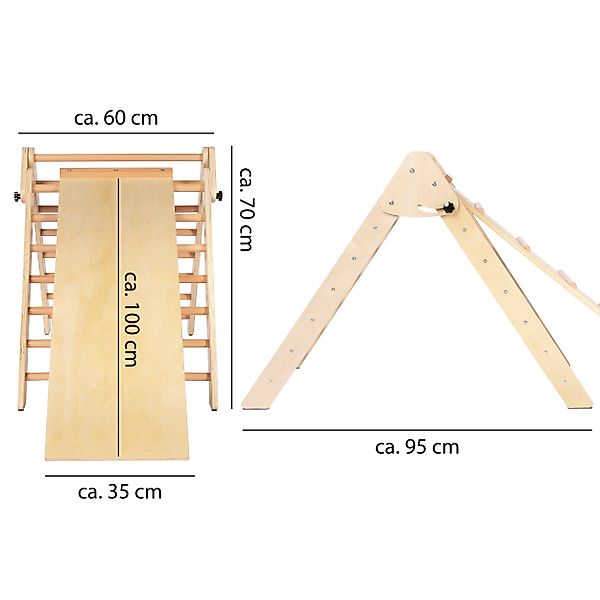 ONVAYA Klettergerüst Kletterdreieck mit Rutsche Pikler günstig online kaufen
