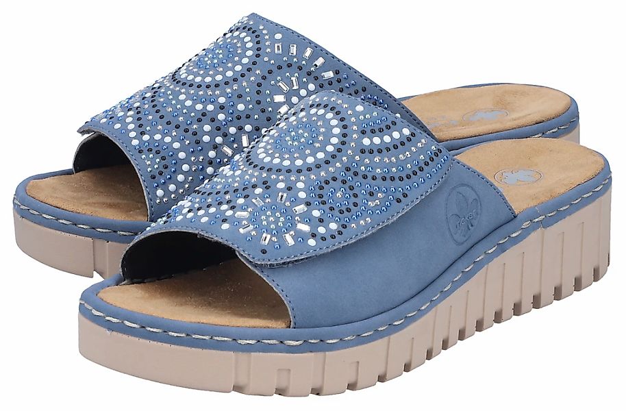 Rieker Pantolette Sommerschuh, Strandschuh, Hausschuh mit regulierbarem Kle günstig online kaufen