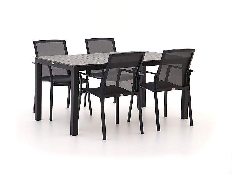 Bellagio Dranera/Fidenza 160 cm Gartenmöbel-Set 5-teilig stapelbar günstig online kaufen