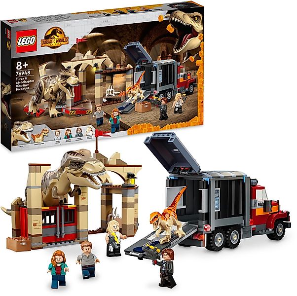 LEGO® T. Rex & Atrociraptor: Dinosaurier-Ausbruch günstig online kaufen