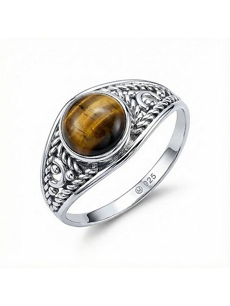 mantraroma Silberring DAHAB rund aus 925 Silber mit Tigerauge (Ring mit Sch günstig online kaufen