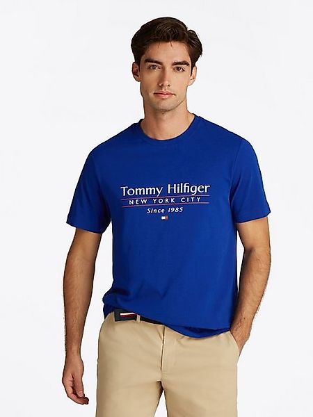 Tommy Hilfiger T-Shirt HILFIGER CENTER STACK TEE mit großem Schriftprint günstig online kaufen