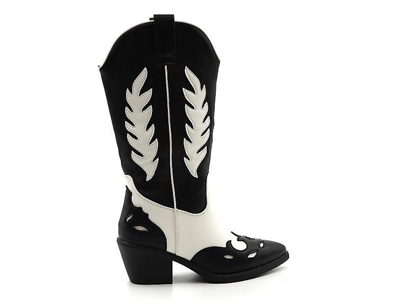Sonderpostendiscount Damen Cowboy Stiefel Schwarz mit günstig online kaufen
