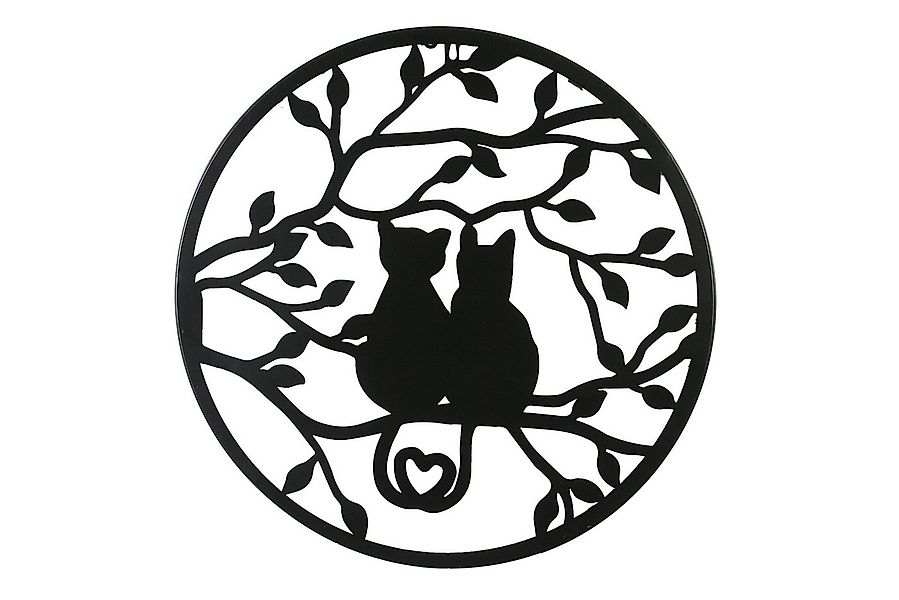 Wackadoo Living Wanddekoobjekt Katze aus Metall Wanddeko, 3D Metalldeko Met günstig online kaufen