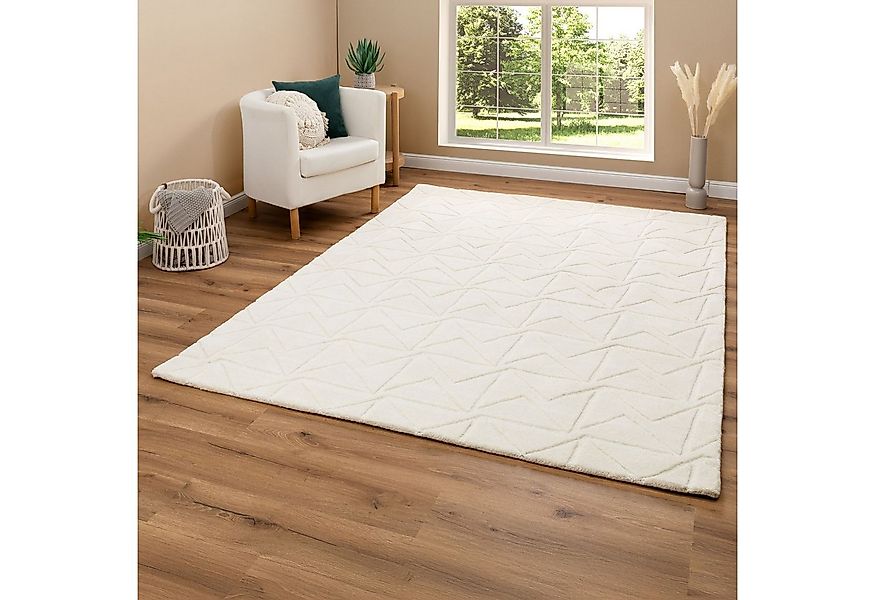 Steffensmeier Teppich Elijah, Rechteckig, Kurzflor Teppich, Hoch-Tief-Struk günstig online kaufen