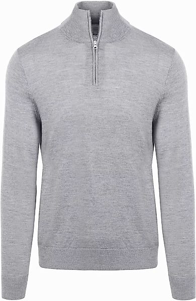 King Essentials The Michael Half Zip Pull Merino Grau - Größe S günstig online kaufen