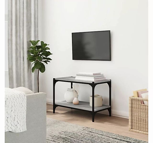 furnicato TV-Schrank Grau Sonoma 60x33x41 cm Holzwerkstoff und Stahl günstig online kaufen