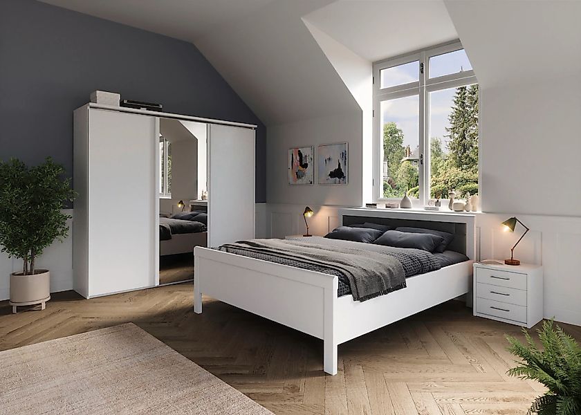 priess Einzelbett »Arnsberg« Komforthöhe mit gepolstertem Kopfteil günstig online kaufen