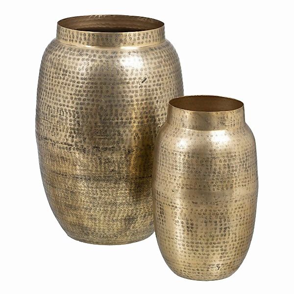 Vase 46 X 46 X 64 Cm Gold Aluminium (2 Stück) günstig online kaufen