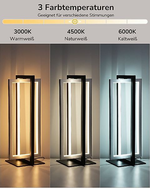 EDISHINE LED Nachttischlampe Touch Dimmbar, LED fest integriert, Tischlampe günstig online kaufen