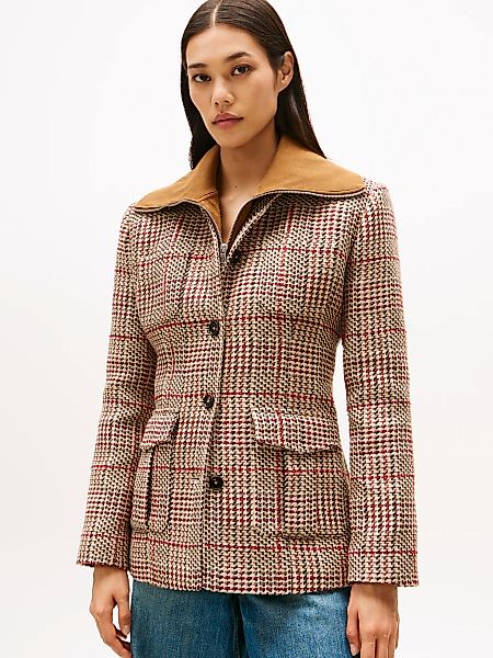 Tommy Hilfiger Kurzblazer "SEASONAL TEXTURE LADY JACKET", mit Wollanteil günstig online kaufen
