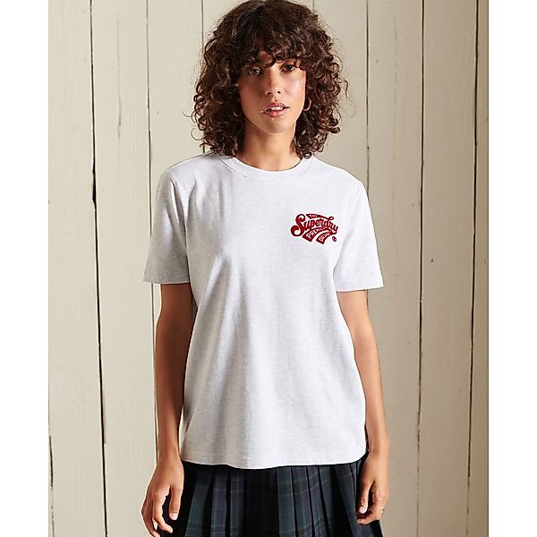 Superdry Script Style Col Flock Kurzarm T-shirt XL Ice Marl günstig online kaufen