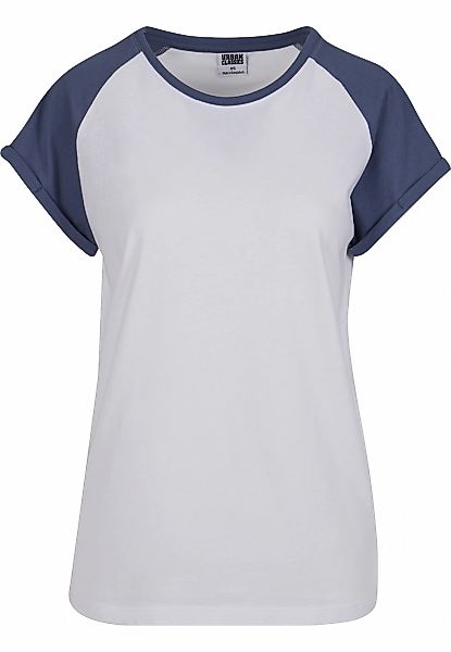 URBAN CLASSICS Kurzarmshirt "Urban Classics Damen Ladies Contrast Raglan Te günstig online kaufen