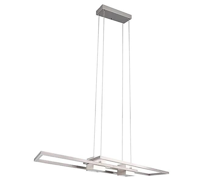 LED Pendelleuchte ca. 100 cm breit inkl. Switch Dimmer Alu Nickel 1 Stück M günstig online kaufen