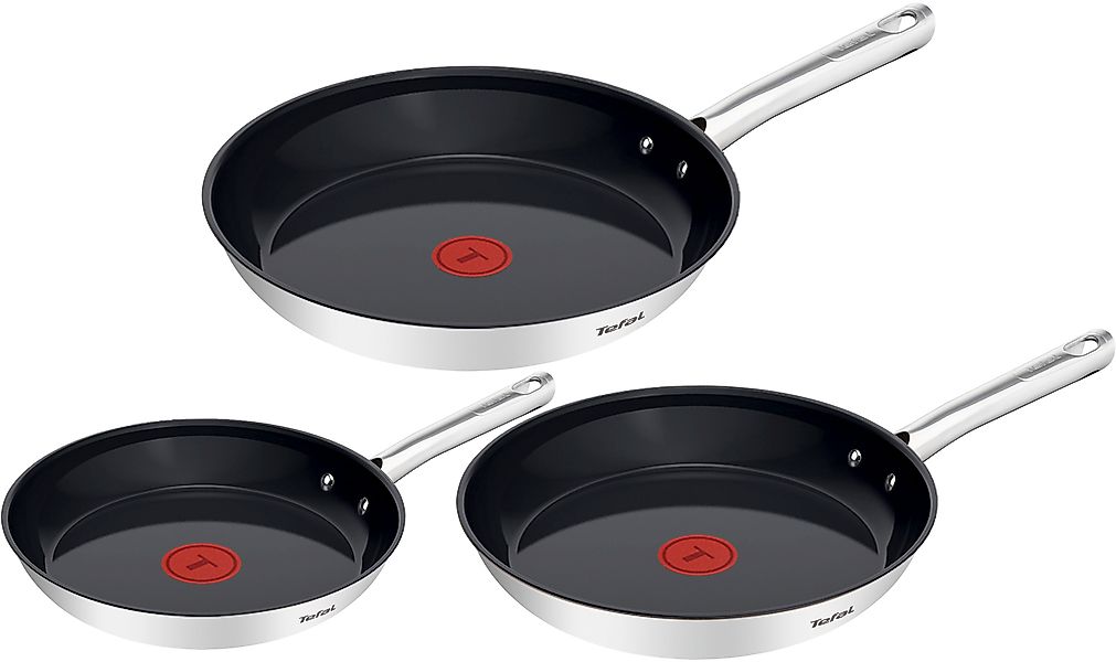 Tefal Pfannen-Set »Duetto On« Edelstahl Set, 3 Stk. tlg. Antihaftbeschichtu günstig online kaufen