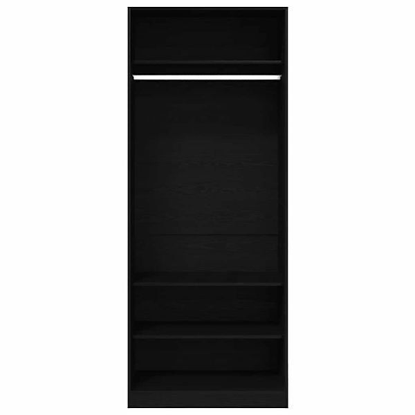 vidaXL Kleiderschrank mit Regal Schwarz Eichen-Optik 80 x 50 x 200 cm 33785 günstig online kaufen