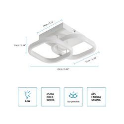 Goeco LED Deckenleuchte LED Quadratische Leuchte, günstig online kaufen