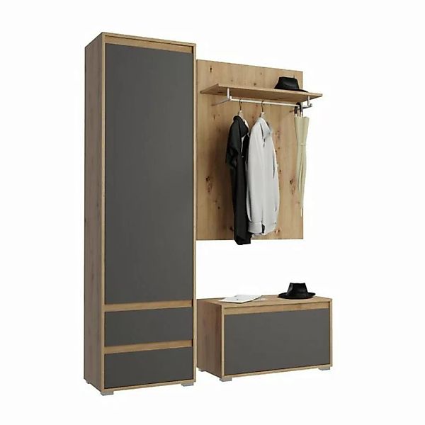 ebuy24 Kleiderschrank Torino Garderobenaufstellung 2 Türen, 2 Schubladen günstig online kaufen