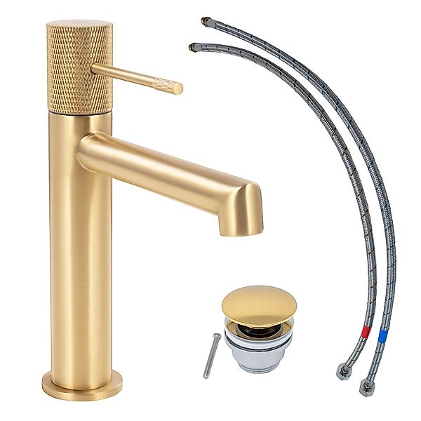Schöner Wohnen Waschtischarmatur Kadia Auslaufhöhe 12,1 cm Mattgold günstig online kaufen