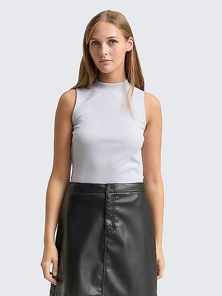 TOM TAILOR Denim Trägertop T-Shirt Slim Fit Top mit Glitzer-Effekt günstig online kaufen