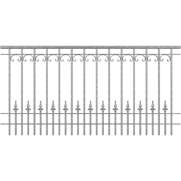 Eleo Metallgeländer Lucca 90 cm x 192 cm feuerverzinkt günstig online kaufen