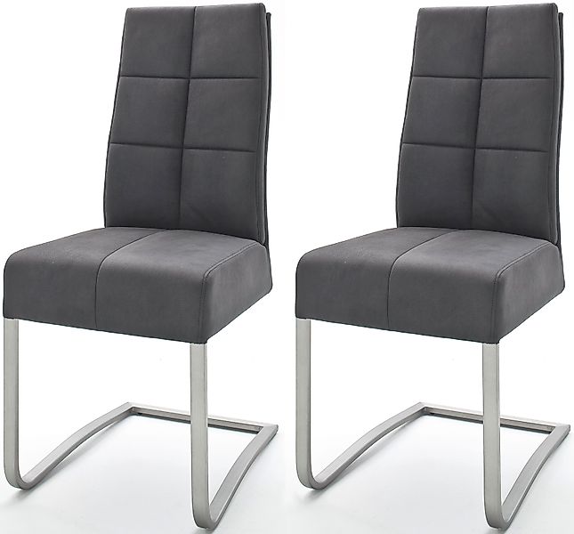 MCA furniture Esszimmerstuhl »Salva Schwingstuhl« (Set) 2 Stk. Microfaser m günstig online kaufen