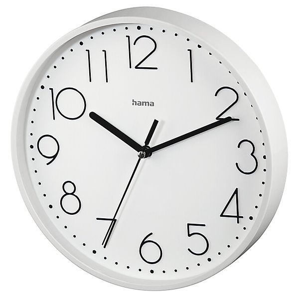 Hama Wanduhr Wanduhr "PG-220", Weiß, geräuscharm günstig online kaufen